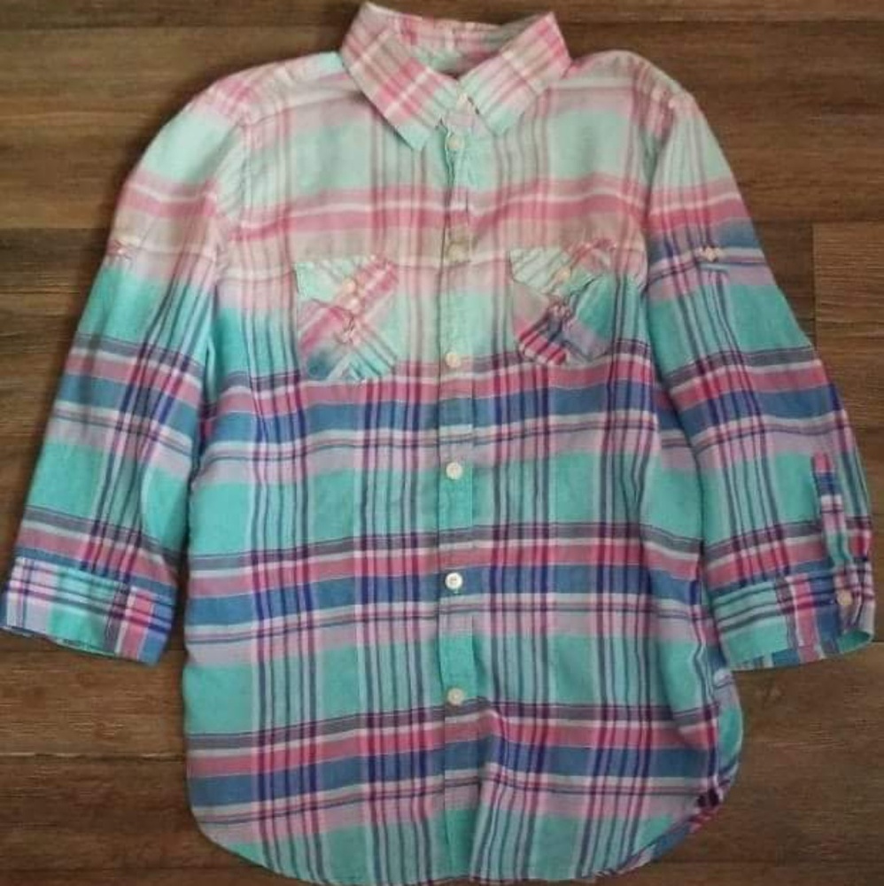 American Eagle Upcycled Distressed Flannel